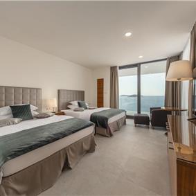 3 x 5 bedroom seafront villa with heated infinity pool near Rogoznica, sleeps 10